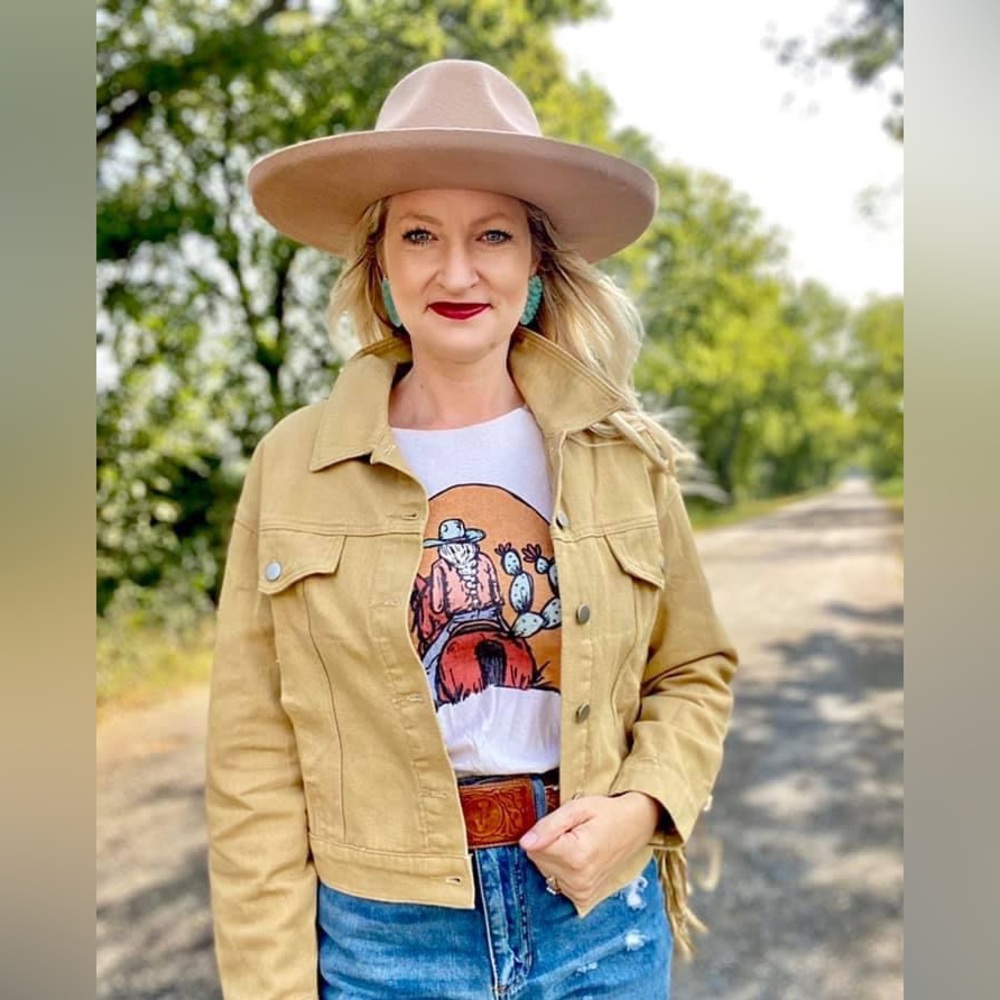 Tan Fringe Jacket